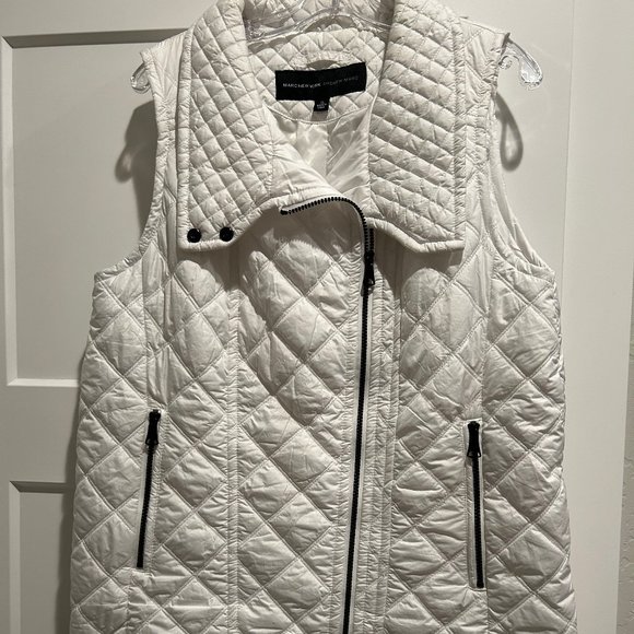 MARC JACOBS, MARCNEWYORK, LONG WHITE VEST, ZIPS TO THE TOP SIZE L/XL - Picture 1 of 6